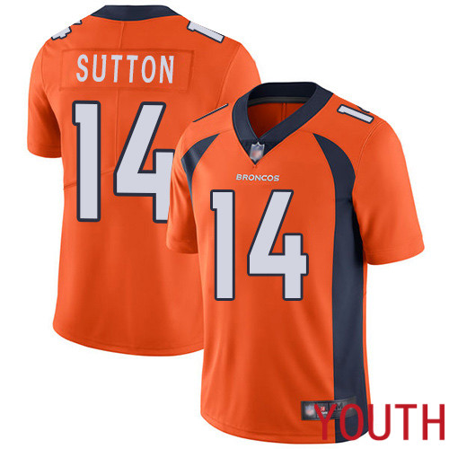Youth Denver Broncos #14 Courtland Sutton Orange Team Color Vapor Untouchable Limited Player Football NFL Jersey->youth nfl jersey->Youth Jersey